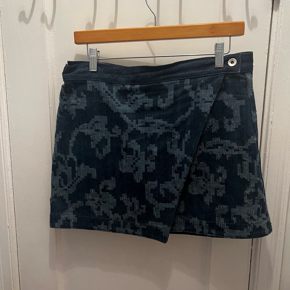 Rag & Bone denim wrap skirt